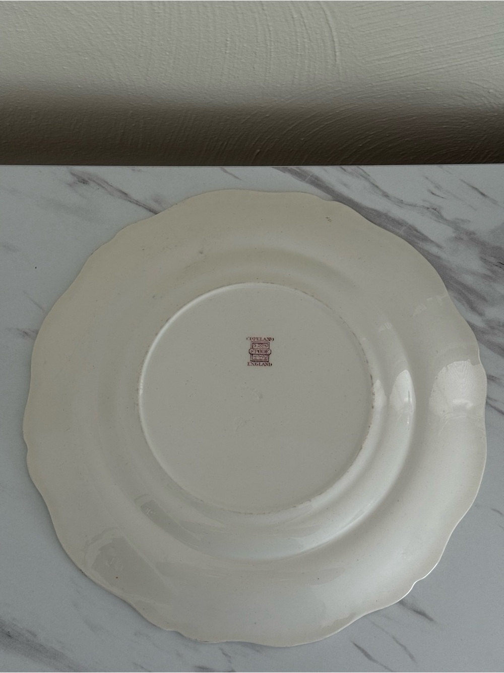 Antique Copeland Spode Red Transfer Flowers 1 Pieces circa 1920's - Picture 3 of 6